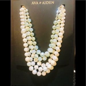 Ava & Aiden Five Tier Cloudy Stone Necklace